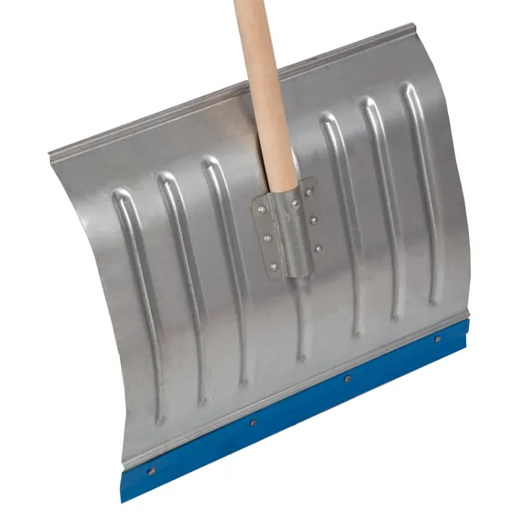 Лопата для уборки снега алюминиевая, 430 х 370 х 1350 мм, деревянный черенок, Сибртех