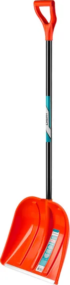 СИБИН ЛПА-410, снеговая лопата, алюминиевый черенок, пластиковый ковш 410мм (421845)