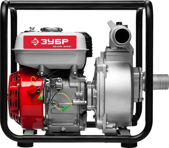 Мотопомпа бензиновая, ЗУБР ЗБМП-600, 600 л/мин (36 м3/ч), патрубки 50 мм, напор 26 м, всасывание 8 м