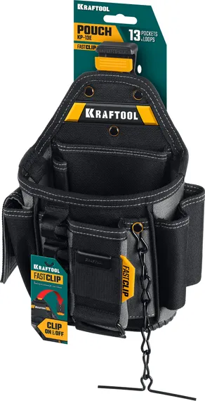 KRAFTOOL KP-13E поясная сумка с быстросъёмным креплением FastClip, 280 х 200 мм (38772)