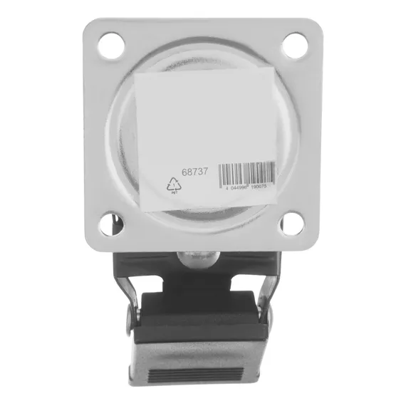 Колесо ПУ прозрачное поворотное с тормозом d-50 мм, крепление платформенное Сибртех