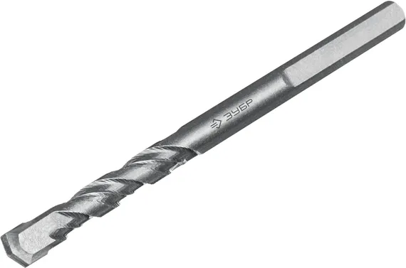 ЗУБР 5 x 85 мм, трехгранный хвостовик, сверло по бетону усиленное, Профессионал (2916-085-05)