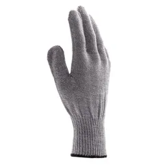 Перчатки трикотажные, акрил, серое мулине, оверлок Сибртех