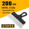 STAYER PROFlat, 200 мм, зуб 6 х 6 мм, пластиковая ручка, зубчатый, нержавеющий фасадный шпатель, Professional (1009-20-06)