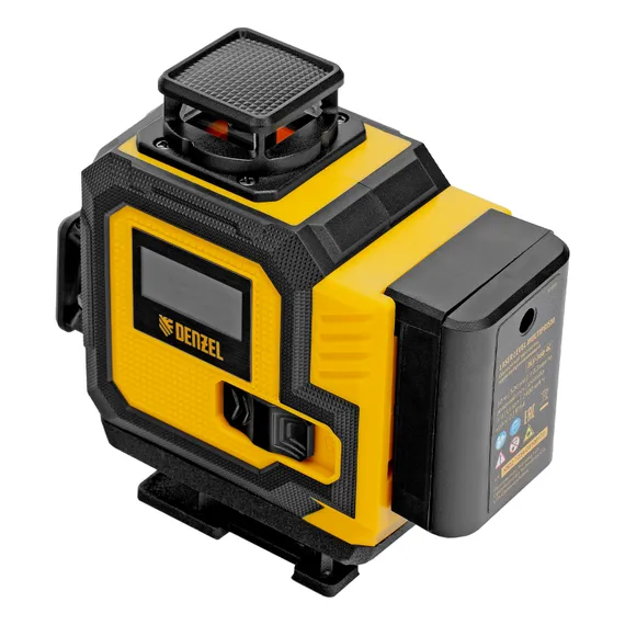Лазерный уровень мультипризменный DLV-360-4C, 30 м, зеленый луч, Li-Ion 2,4 Aч, кейс// Denzel
