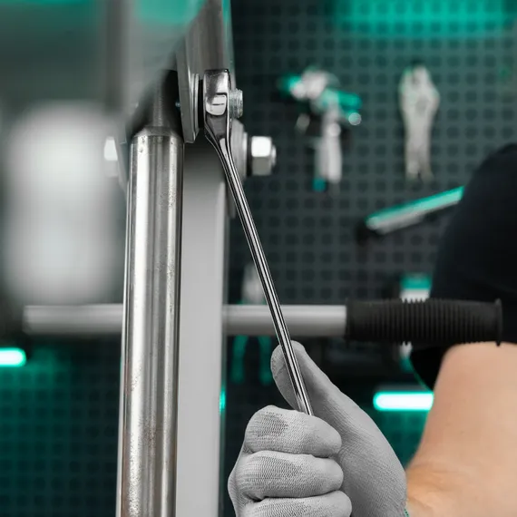 Ключ комбинированный, 25 мм, CrV, антислип Stels