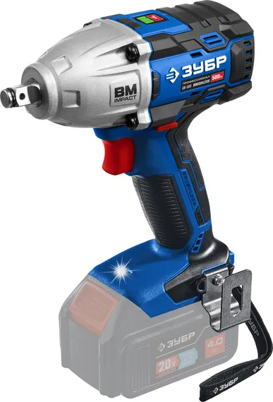 Бесщеточный гайковерт, ЗУБР Т7, 20 В, 500 Н·м, без АКБ, Профессионал (GB-500)