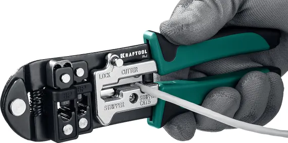 KRAFTOOL RJ, (RJ45, RJ11,RJ12), универсальный кримпер (22699)
