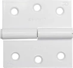 STAYER 75 x 75 x 2.4 мм, разъемная, правая, цвет белый цинк, карточная петля (37613-75-2R)