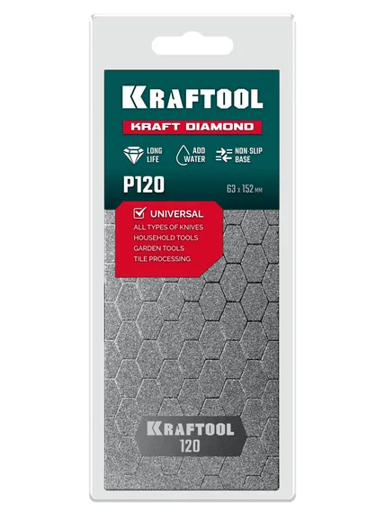 KRAFTOOL DIAMOND 63 х 152 мм, Р120, пластина алмазная заточная (35710-120)