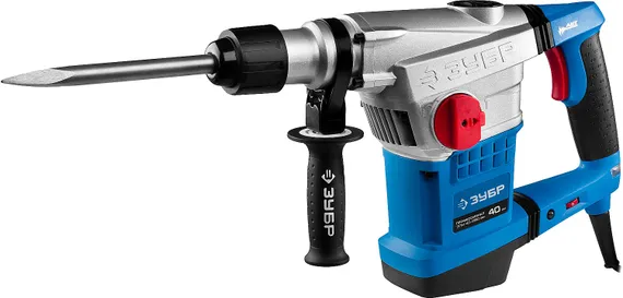 Перфоратор электрический SDS-Max, ЗУБР 40 мм, 1250 Вт, АВТ, Профессионал (ЗПМ-40-1250 ЭВК)