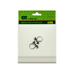 Хомуты металлические, MINI 10-12 мм, ширина 9 мм, винтовой, W4, 2 шт Сибртех