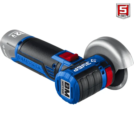 Аккумуляторная бесщеточная УШМ, ЗУБР 12 В, d76 мм, без АКБ (тип Т7), Профессионал (AB-76)