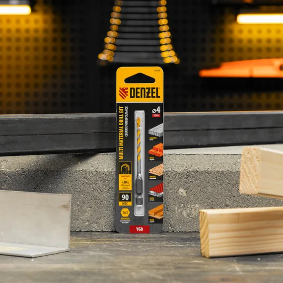 Сверло универсальное, Multi cut, 4 мм Denzel