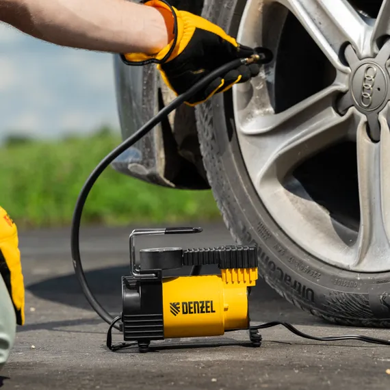 Компрессор автомобильный DС-20,12 В, 7 атм, 35 л/мин Denzel