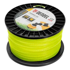 Леска для триммера зубчатый квадрат, 2,4мм х 172м, на DIN катушке FLEX CORD Denzel