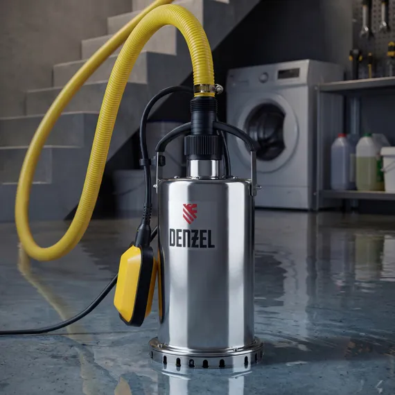 Дренажный насос DP600X, 600 Вт, подъем 7.5 м, 8500 л/ч Denzel