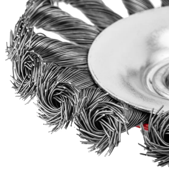 Щетка для УШМ, 115 мм, М14, "тарелка", крученая проволока 0.5 мм Matrix