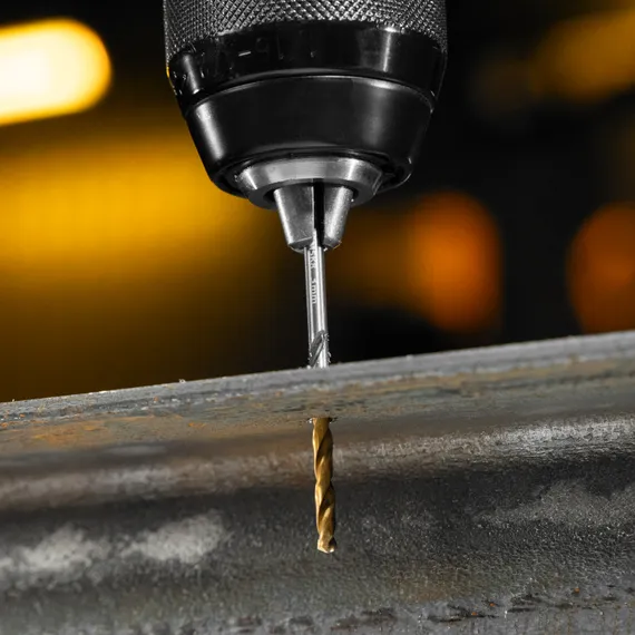 Набор сверл по металлу, 1,5-6,5мм, Р6М5К8-TiN, Golden Tip, 13 шт Denzel