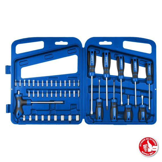 ЗУБР Профессионал 46 шт, набор отверток с насадками (25283-H46)