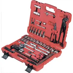 Набор слесарно-монтажный с квадратами 1/4, 1/2 и 5/16", 117 предметов Matrix ProFI