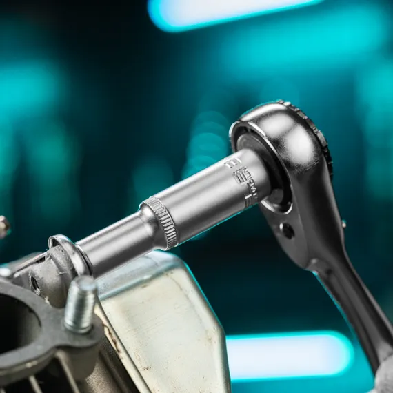 Набор удлиненных торцевых головок 3/8, шестигранные, CrV, 10 шт, 8-19 мм Stels