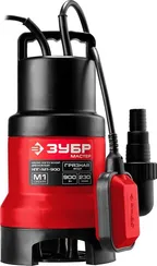 Дренажный насос для грязной воды ЗУБР 900 Вт, (НПГ-М1-900)