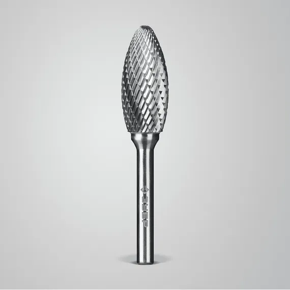 ЗУБР 16х36 мм, тип H (пламя, радиус 2.5 мм), хв-к 6 мм, твердосплавная борфреза, ПРОФЕССИОНАЛ (28807-16-36)