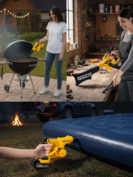 Воздуходувка-пылесос аккумуляторная STEHER 20 В, 200 м3/ч, без АКБ (LMS) (BLB-200)