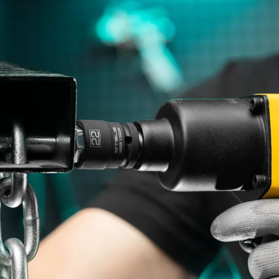 Головка ударная шестигранная, 22 мм, 1/2, CrMo Stels