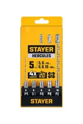 STAYER HERCULES-4Х 5шт набор буров SDS-plus (29290-H5)