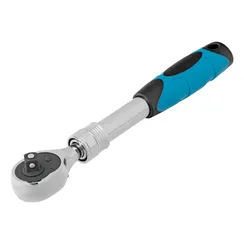 Ключ-трещотка телескопический 3/8", 215-315 мм, CrV, 72 зуба, с быстрым сбросом, хром Gross