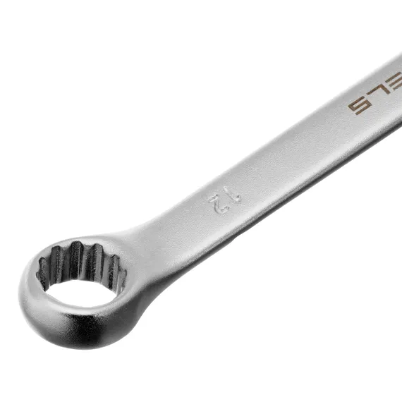 Ключ комбинированный, 12 мм, CrV, матовый хром Stels