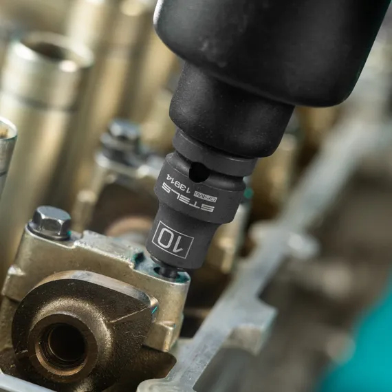 Набор шестигранных ударных торцевых головок, 1/2, 10-24 мм, 10 шт, Stels