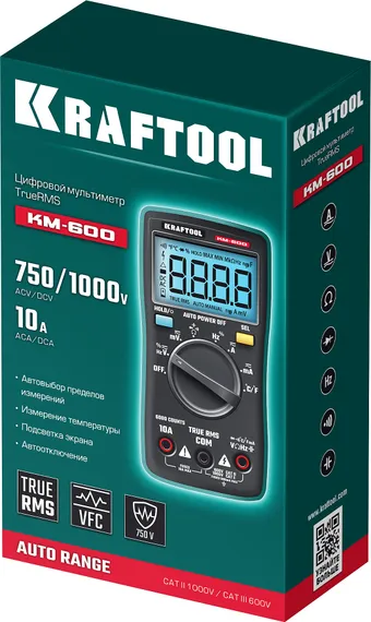 KRAFTOOL KM-600 цифровой мультиметр (59854)