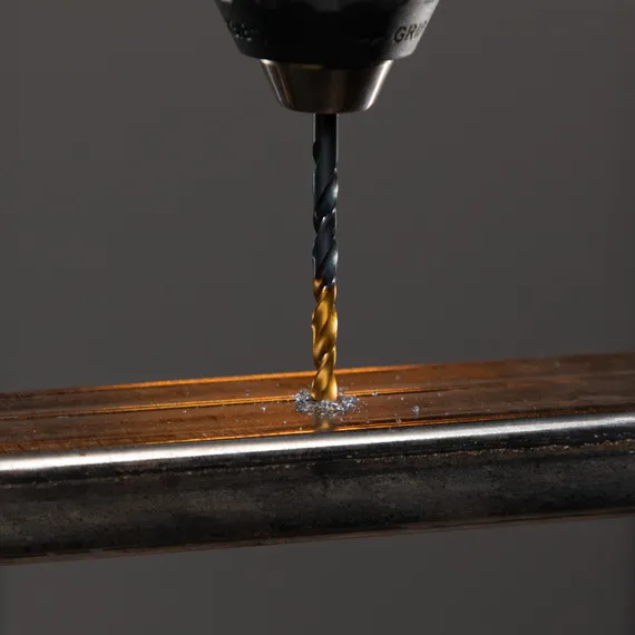 Сверло по металлу, 3,5 мм, HSS-Tin, Golden Tip, 10 шт. Denzel