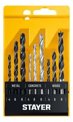 STAYER Combi 9 предметов, набор комбинированных сверл (29720-H9)