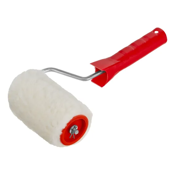 Валик "Натуральный мех", в сборе, 100 мм, D 48 мм, D ручки 6 мм, крепление шплинтом Сибртех