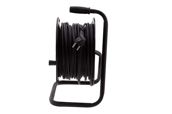 Удлинитель силовой 50 м, 16А, тип УХ10, ПВС, на кабельной катушке, 4 розетки без заземления Сибртех