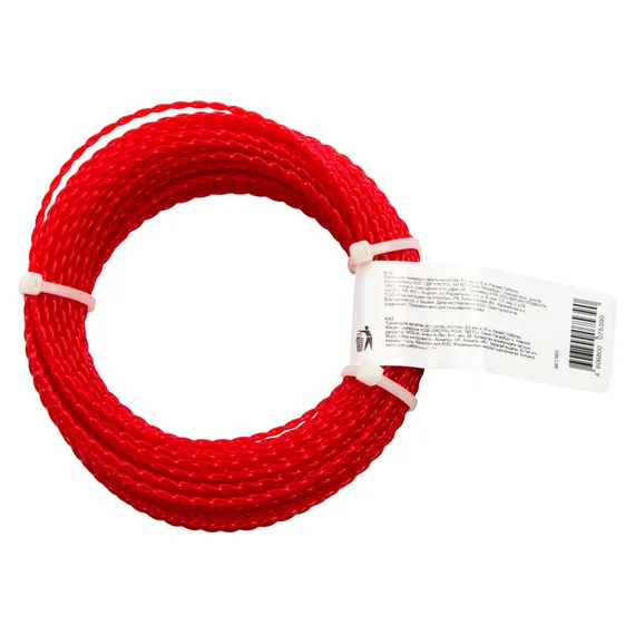 Леска для триммера овальная витая, 2.0 мм х 15 м, Сибртех