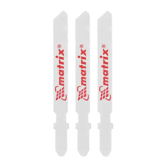 Полотна для электролобзика по металлу, 3 шт, 50 х 0.8 мм, HSS, EU- хвостовик Matrix
