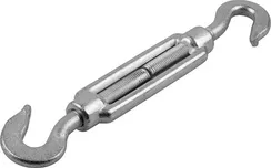 ЗУБР DIN 1480, М10, кованая натяжная муфта, 6 шт, талреп крюк-крюк, Профессионал (4-304365-10)