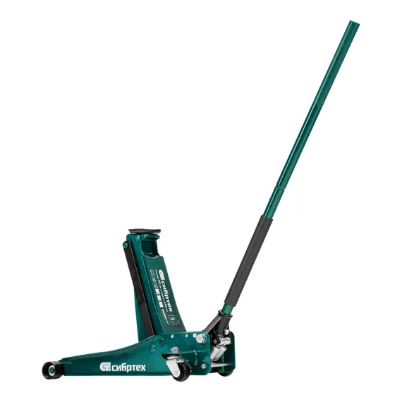 Домкрат гидравлический подкатной, 3 т, 85-490 мм, быстрый подъем, низкий подхват, проф. Сибртех