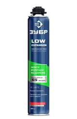 ЗУБР LOW EXPANSION, 800 мл, пистолетная, с низким расширением, выход до 55л, монтажная пена (41148)