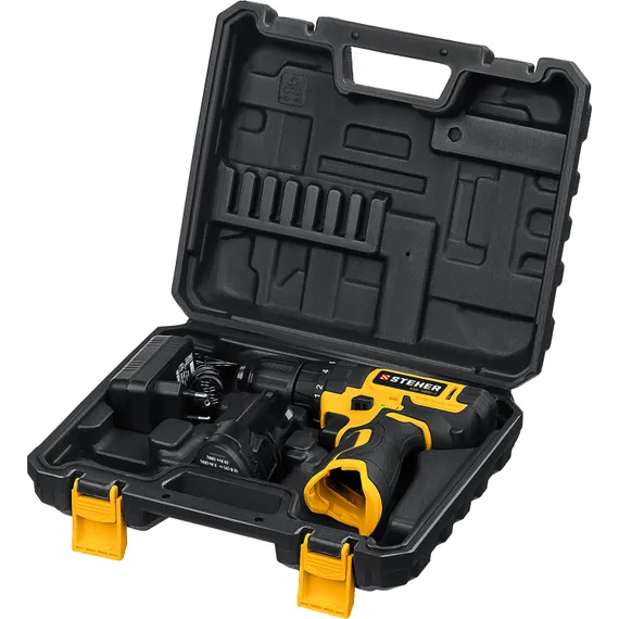 Дрель-шуруповерт STEHER, 12 В, 30 Н·м, 1 АКБ (2 А·ч), , кейс (CD-120-1)