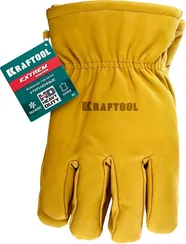 KRAFTOOL EXTREM Winter, XL (10) утеплённые кожаные рабочие перчатки (1137-XL)