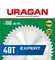 URAGAN Expert, 190 х 30/20 мм, 48Т, пильный диск по дереву (36802-190-30-48)