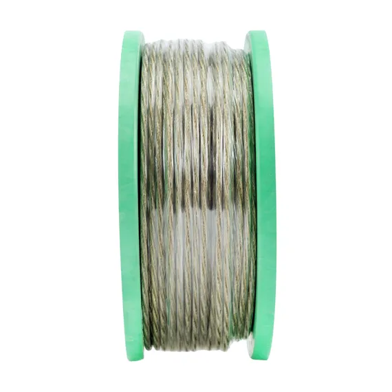 Трос металлополимерный прозрачный ПР-4.0, толщина 4.0 мм, катушка 100 метров Сибртех