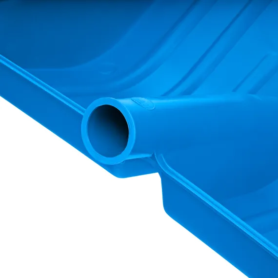 Лопата для уборки снега пластиковая, синяя, 420 х 425 мм, без черенка, Сибртех