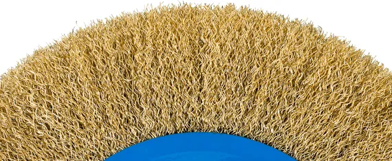 ЗУБР 125 мм, витая стальная латунированная проволока 0.3 мм, щетка дисковая для УШМ, Профессионал (35186-125)